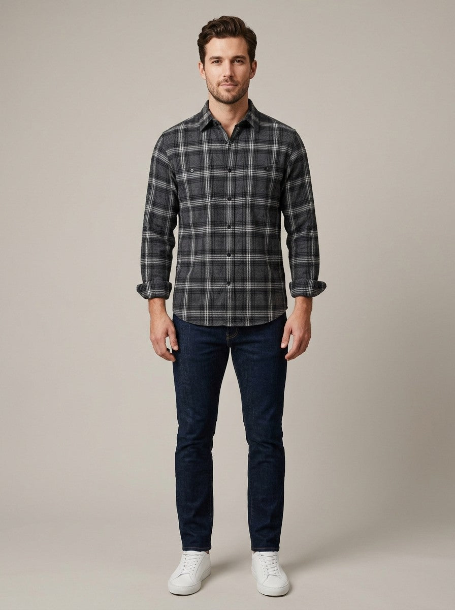 Charcoal Flannel Shirt