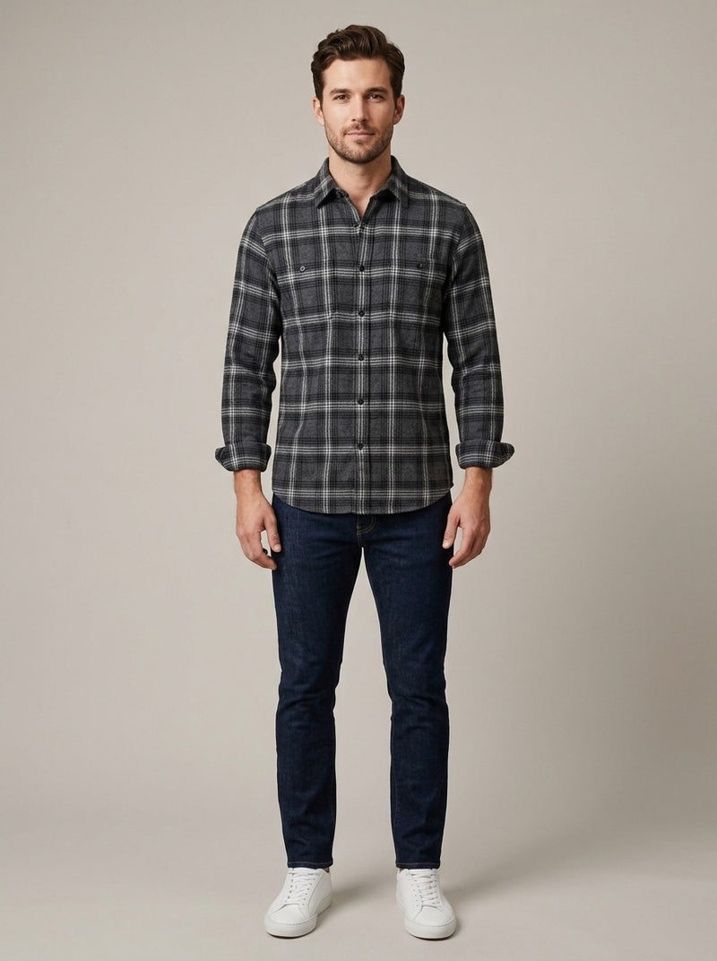 Charcoal Flannel Shirt