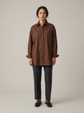 Chocolate Oversized Poplin Shirt