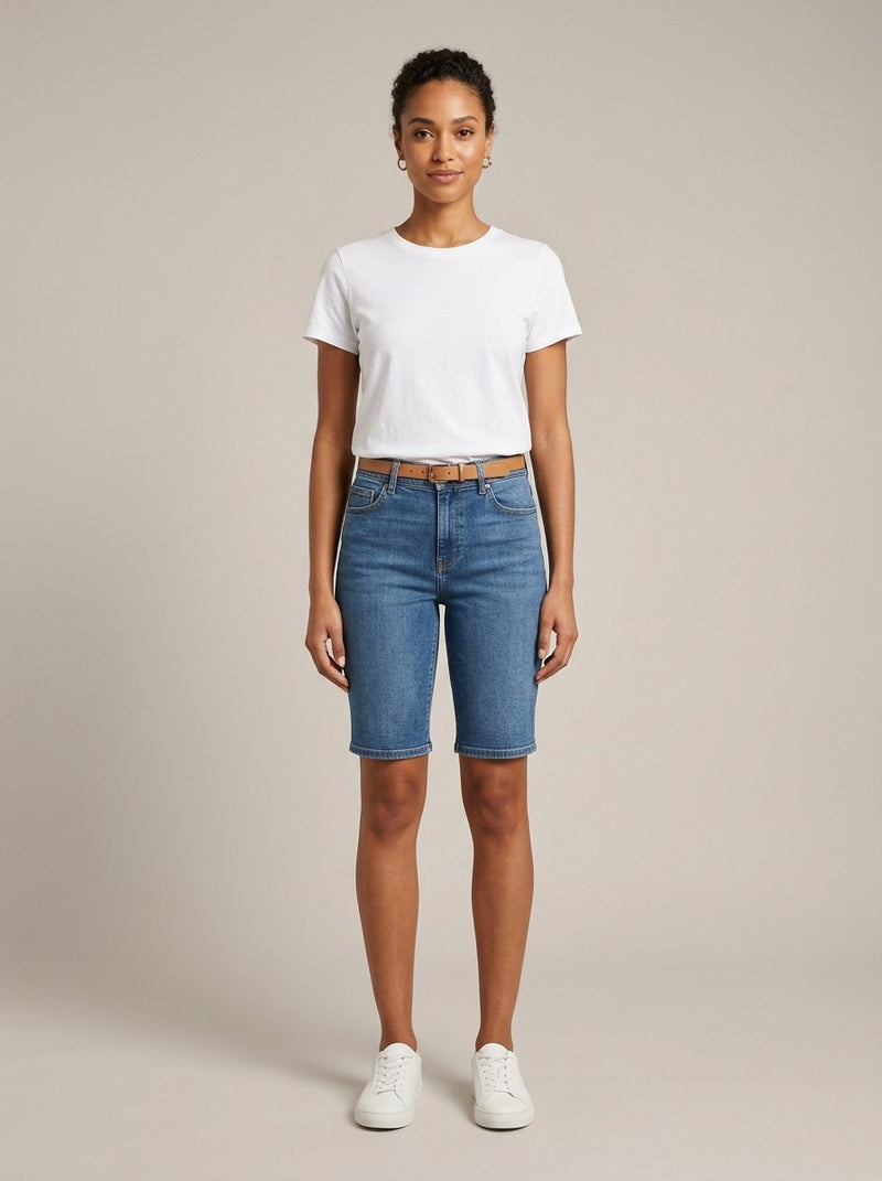 Denim Bermuda Shorts