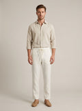 Ecru Linen Trousers