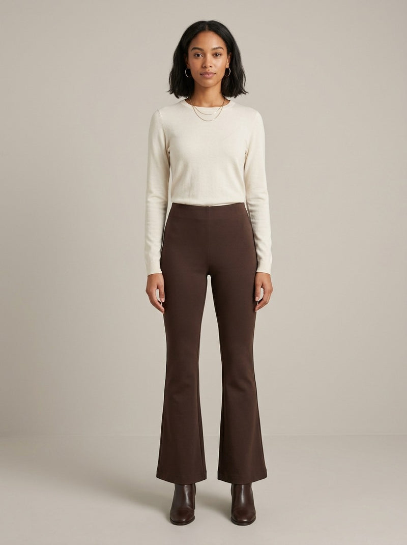 Espresso Ponte Flare Pants