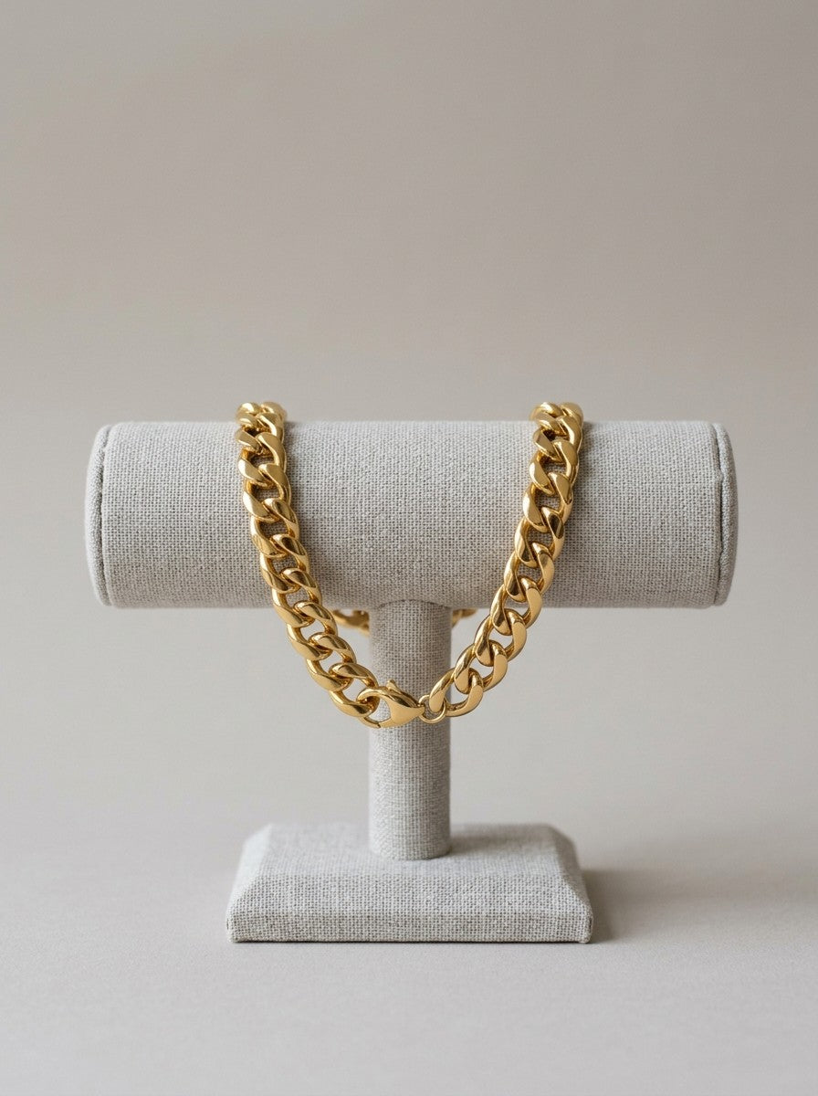 Gold Curb Chain Bracelet