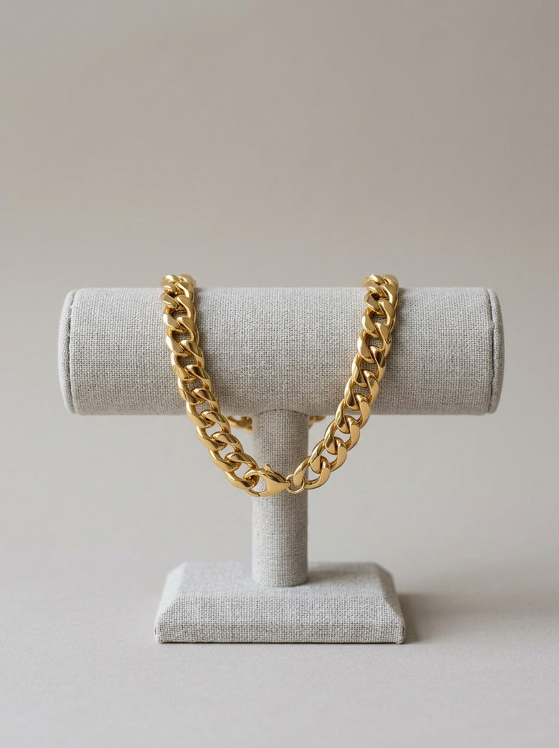Gold Curb Chain Bracelet