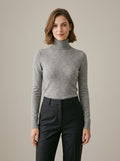 Heather Grey Turtleneck Knit