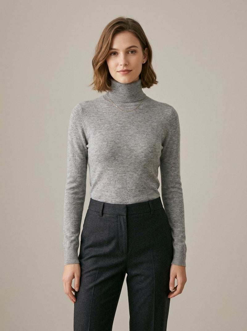 Heather Grey Turtleneck Knit