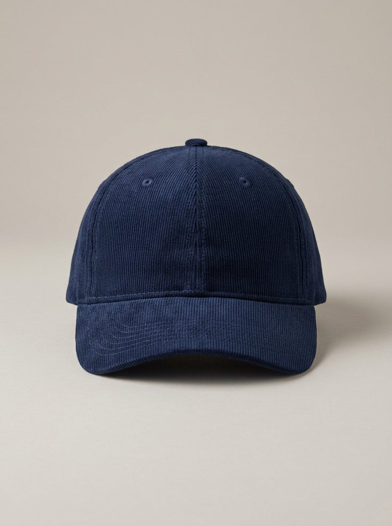 Navy Corduroy Cap