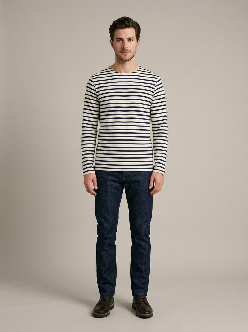 Navy Stripe Longsleeve Tee