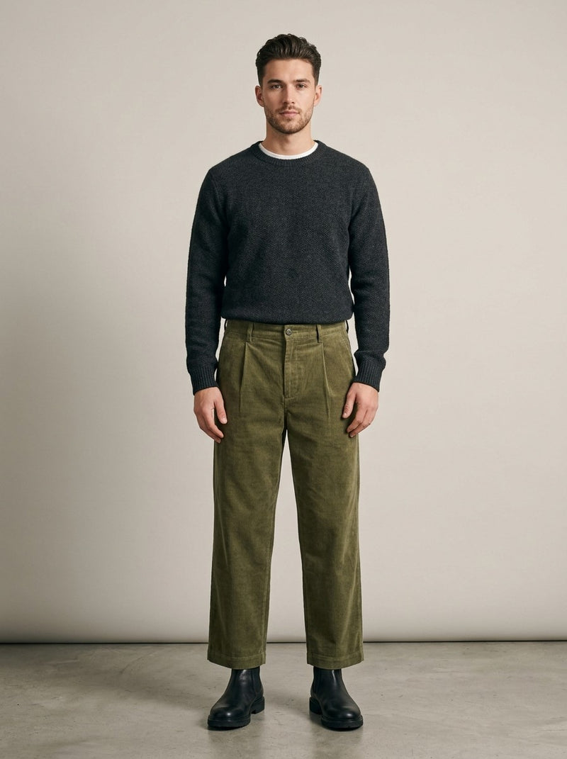Olive Corduroy Pants