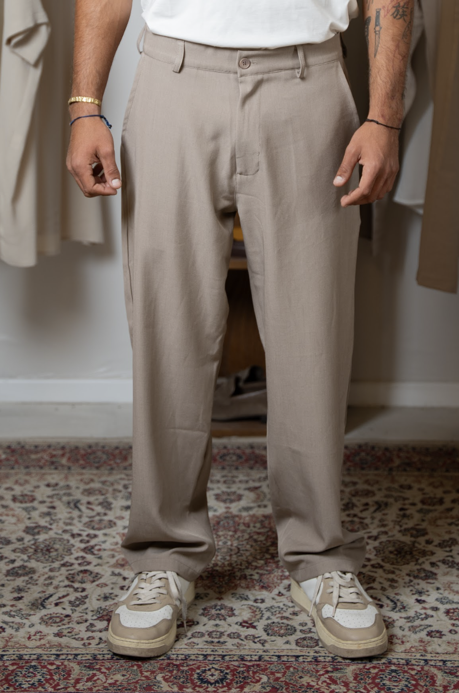 Our.Mantra Beige Texas Pants