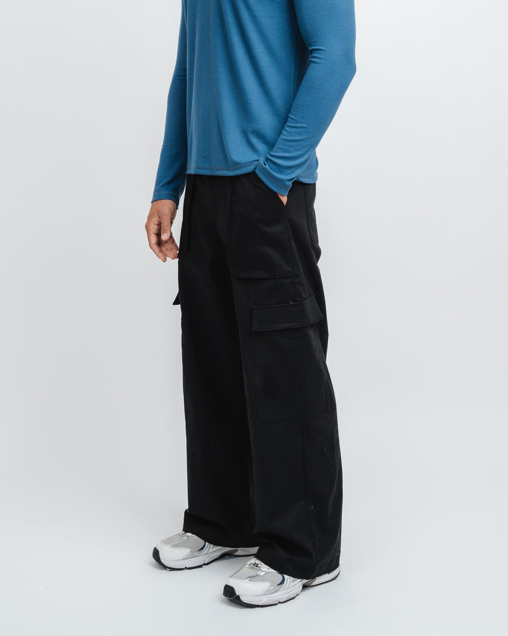 Our.Mantra Black Cargo Pants