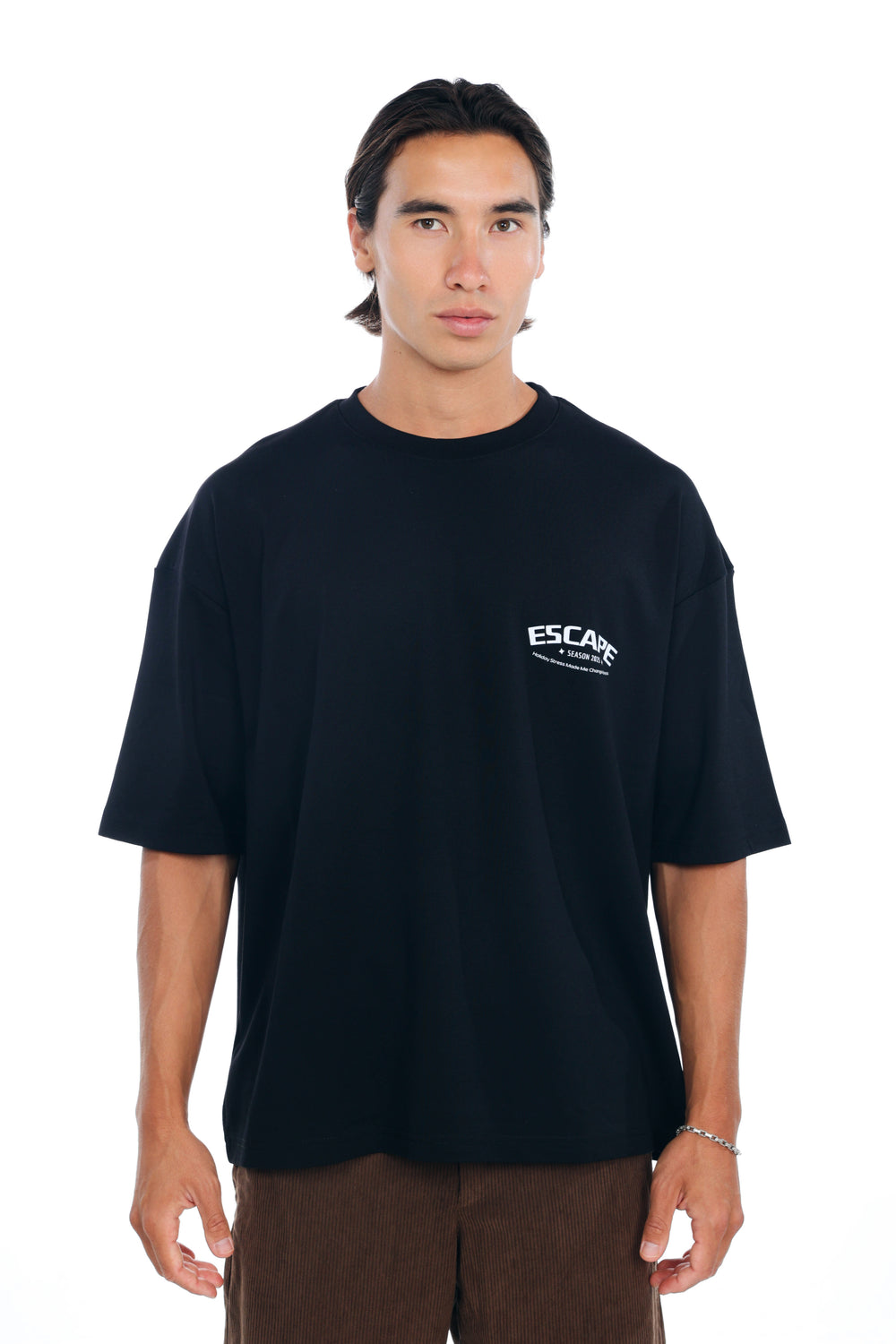Our.Mantra Black Escape Oversized T