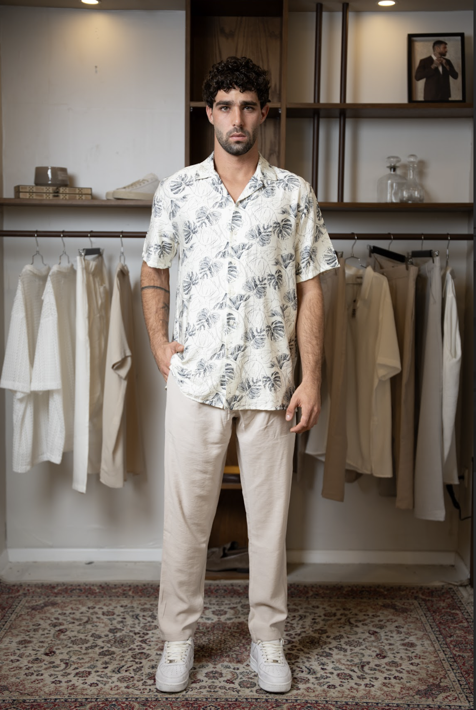 Our.Mantra Black Leaves Shirt