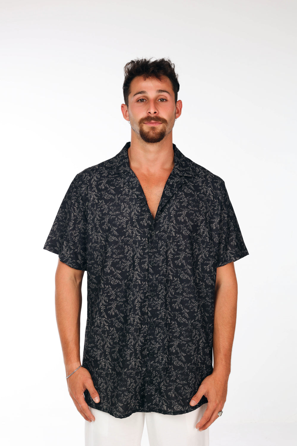 Our.Mantra Black Printed Shirt