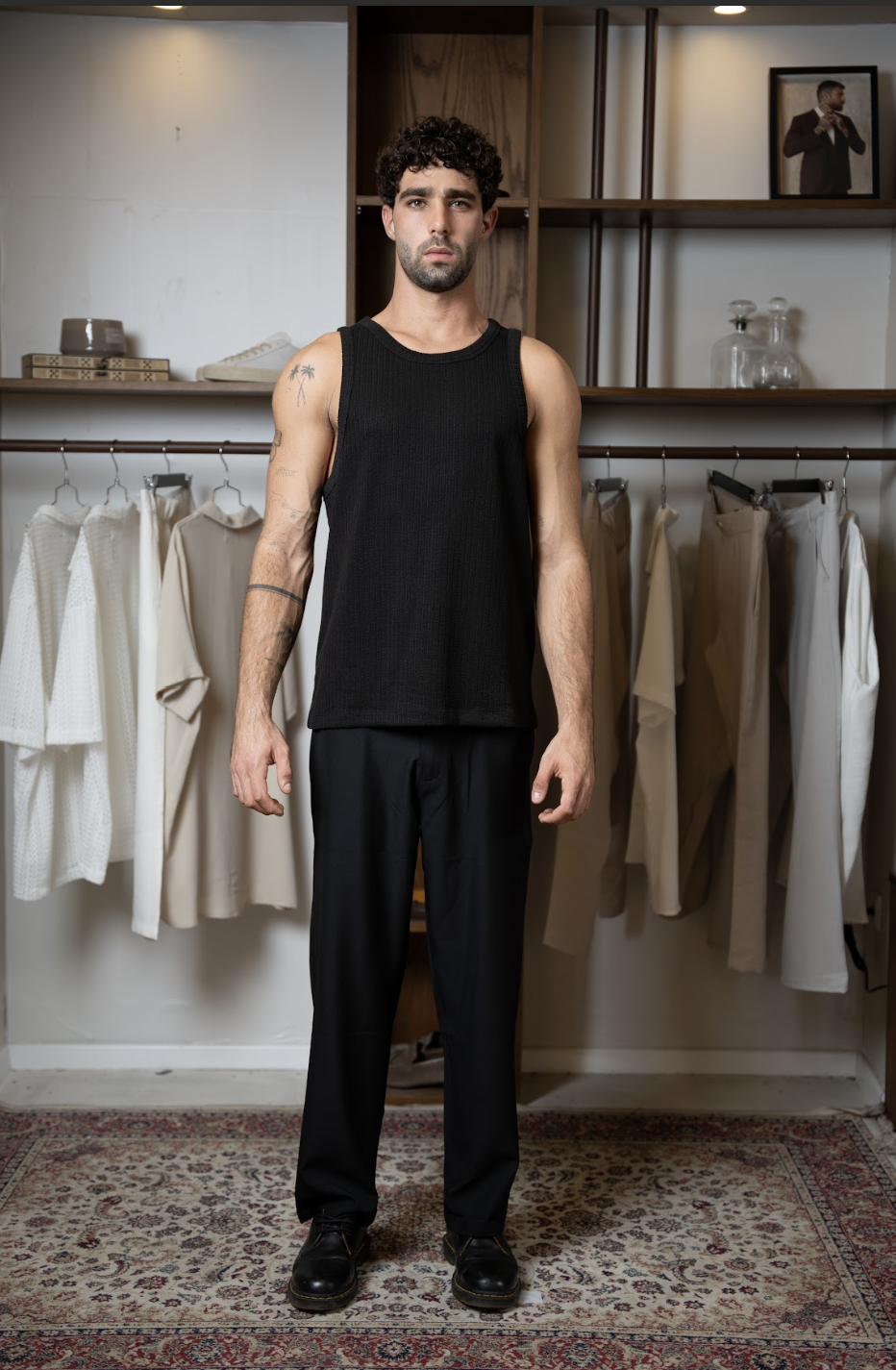 Our.Mantra Black Rib Tank