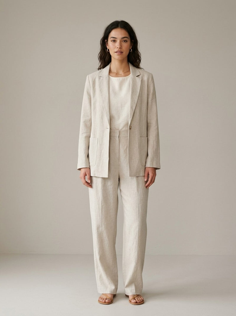 Stone Linen Suit