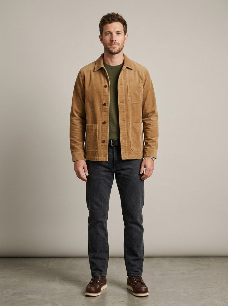 Tan Corduroy Chore Jacket